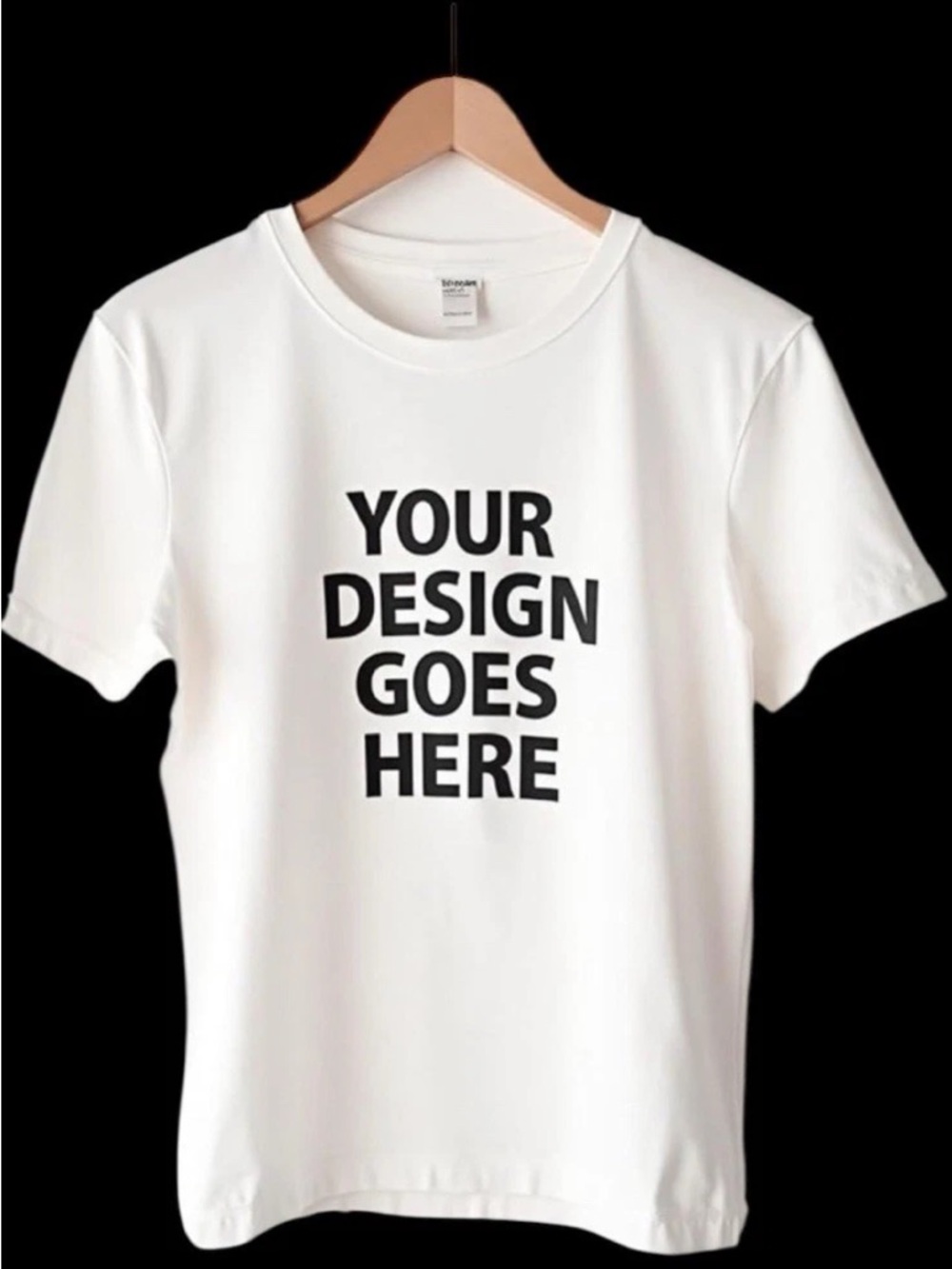 Customizable White Graphic Tee with Black Print